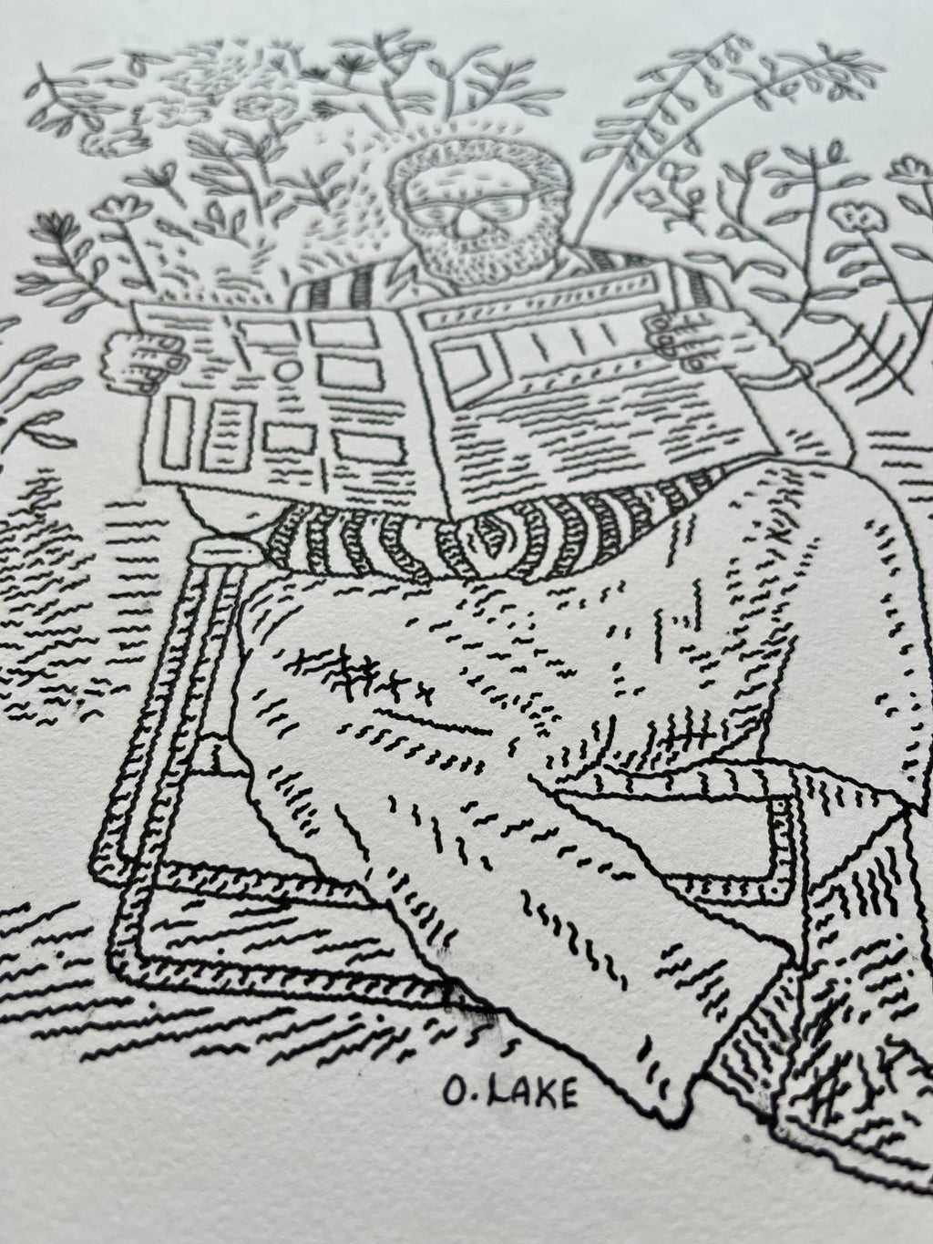 Bukowski - original drawing - one-of-a-kind