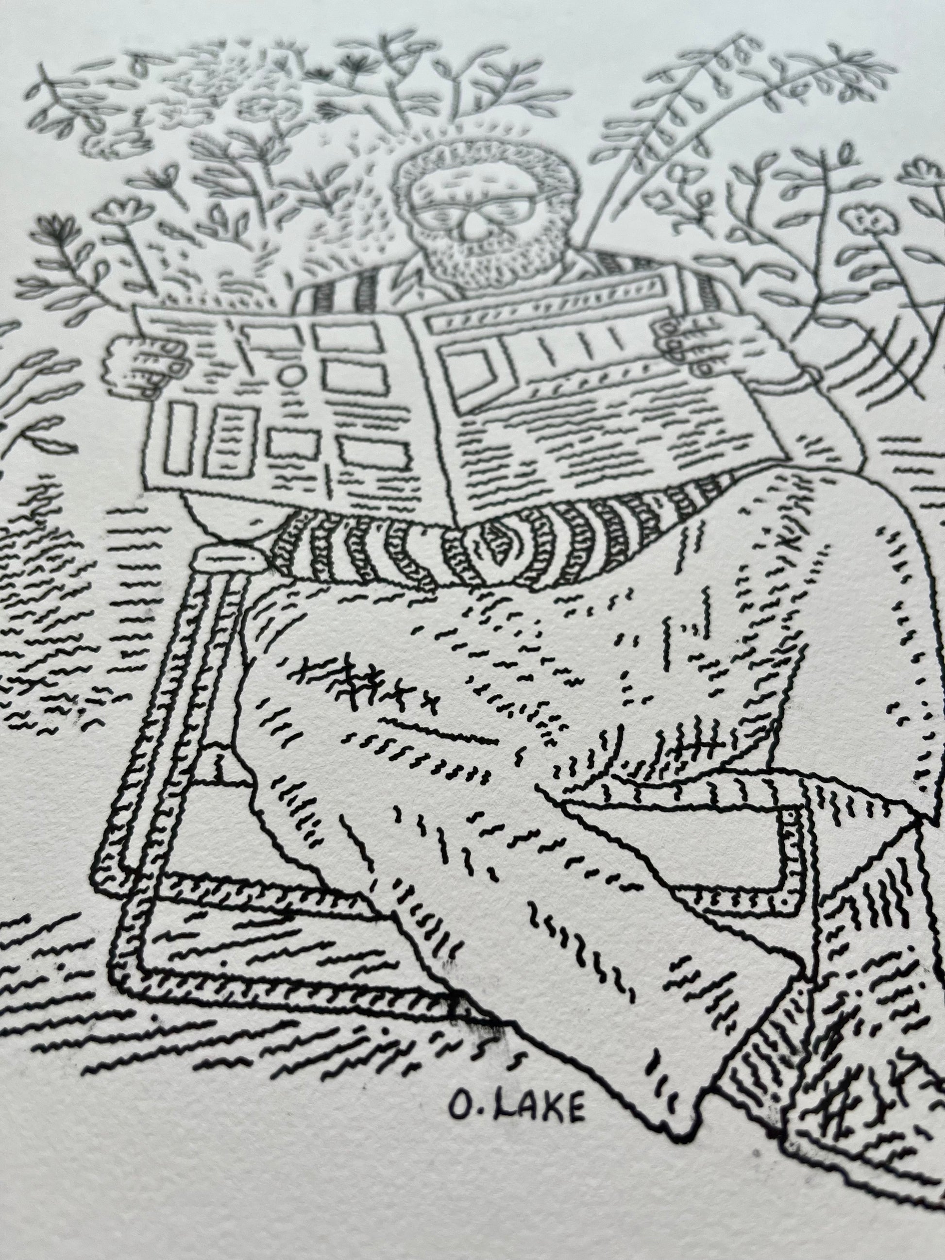 Bukowski - original drawing - one-of-a-kind