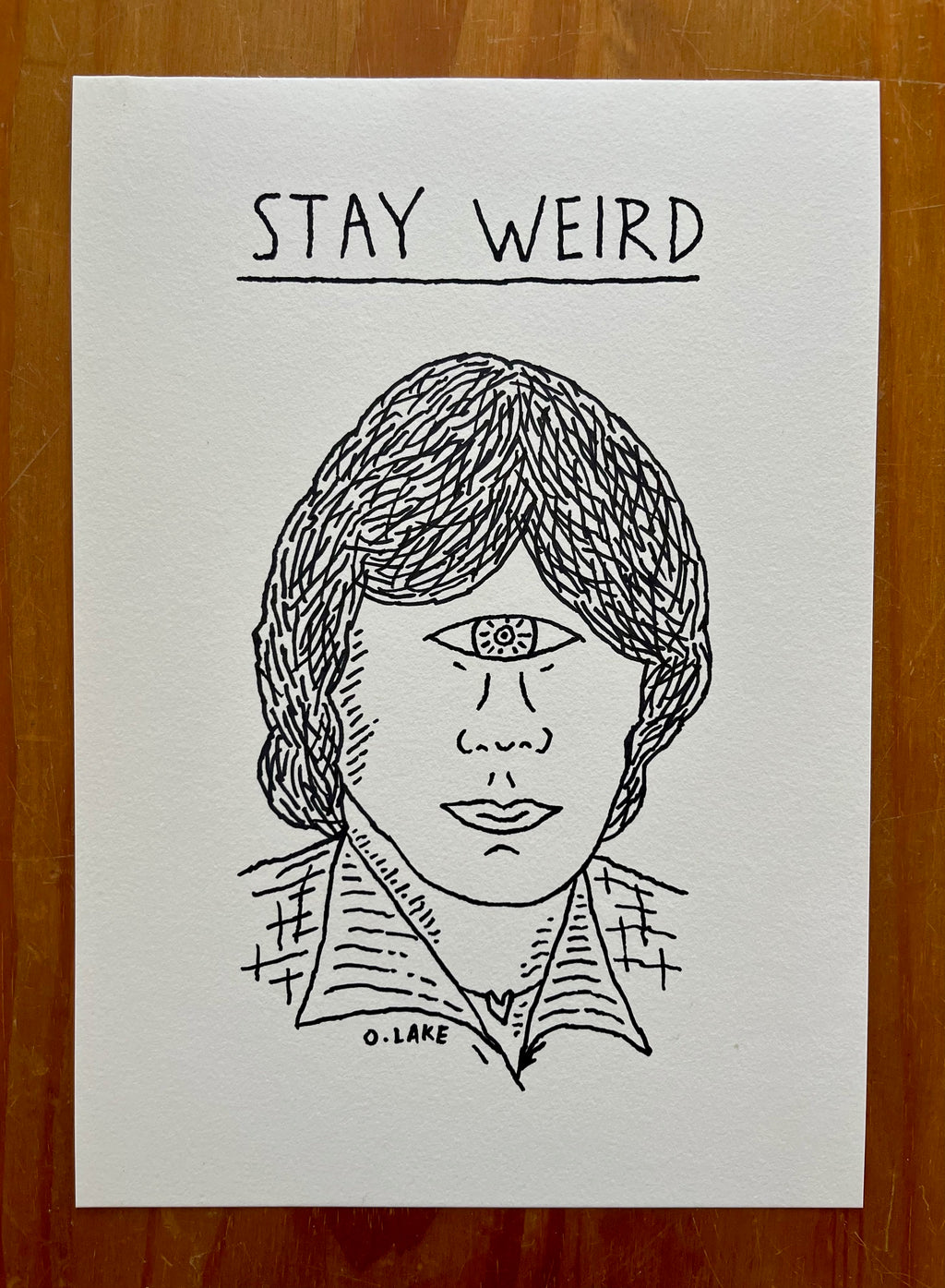 Stay Weird, Original Art, Sharpie Drawing by Oliver Lake