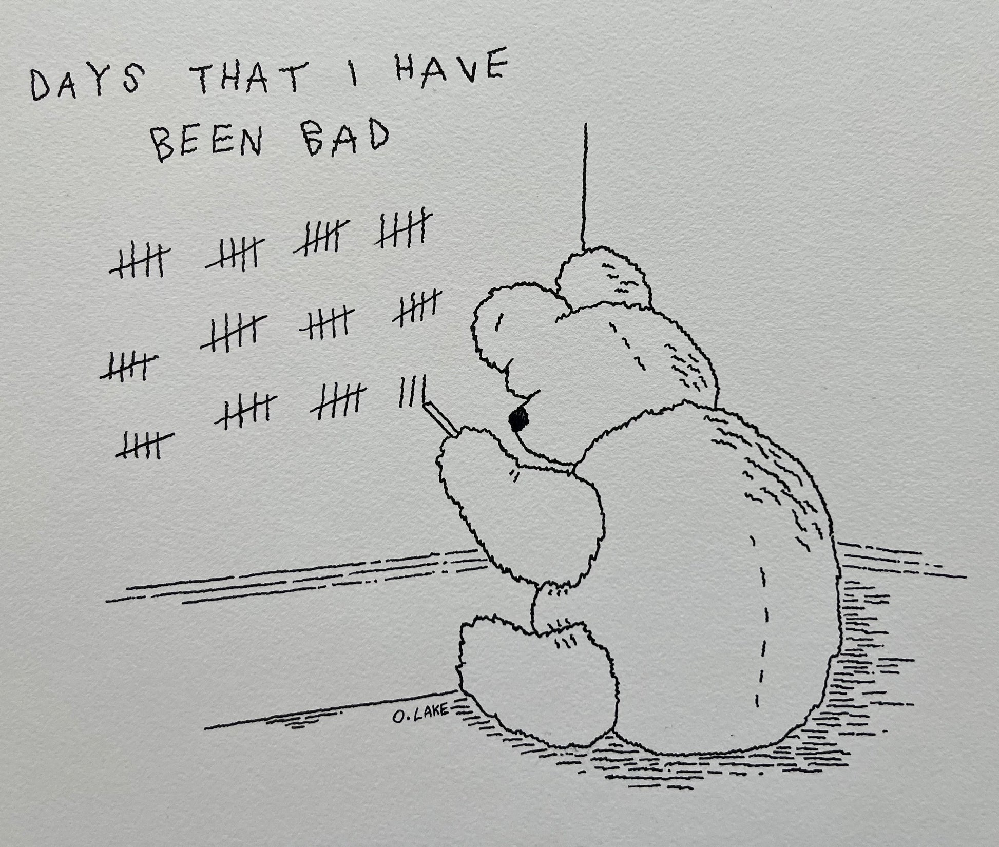 Bad Teddy - black & white version - 1/5