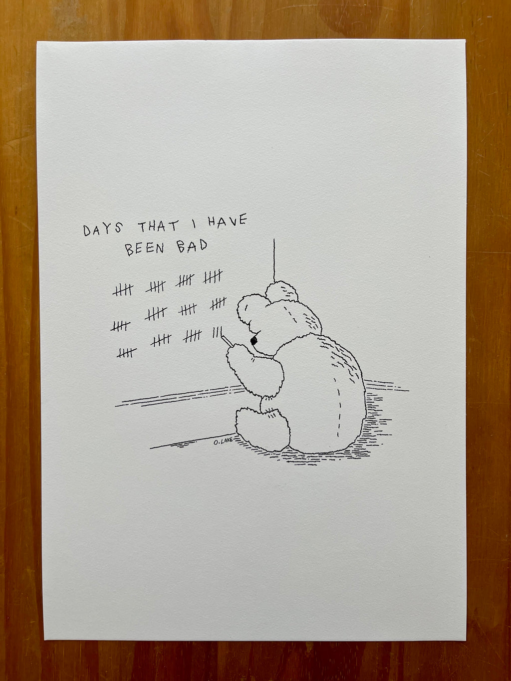 Bad Teddy - black & white version - 1/5