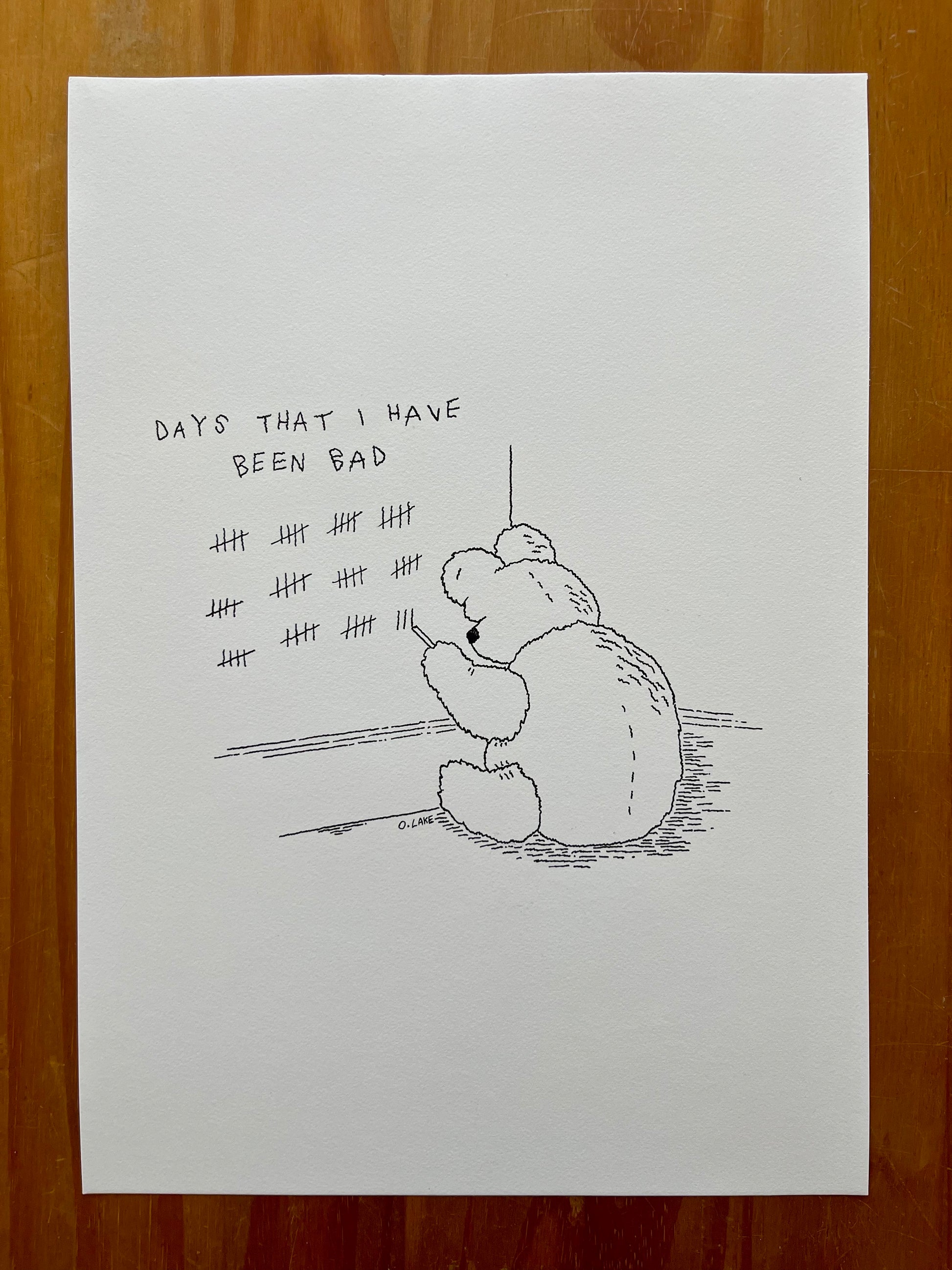 Bad Teddy - black & white version - 1/5
