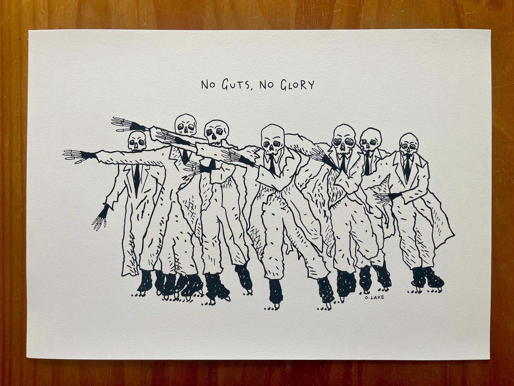 No Guts, No Glory - limited edition print - A3