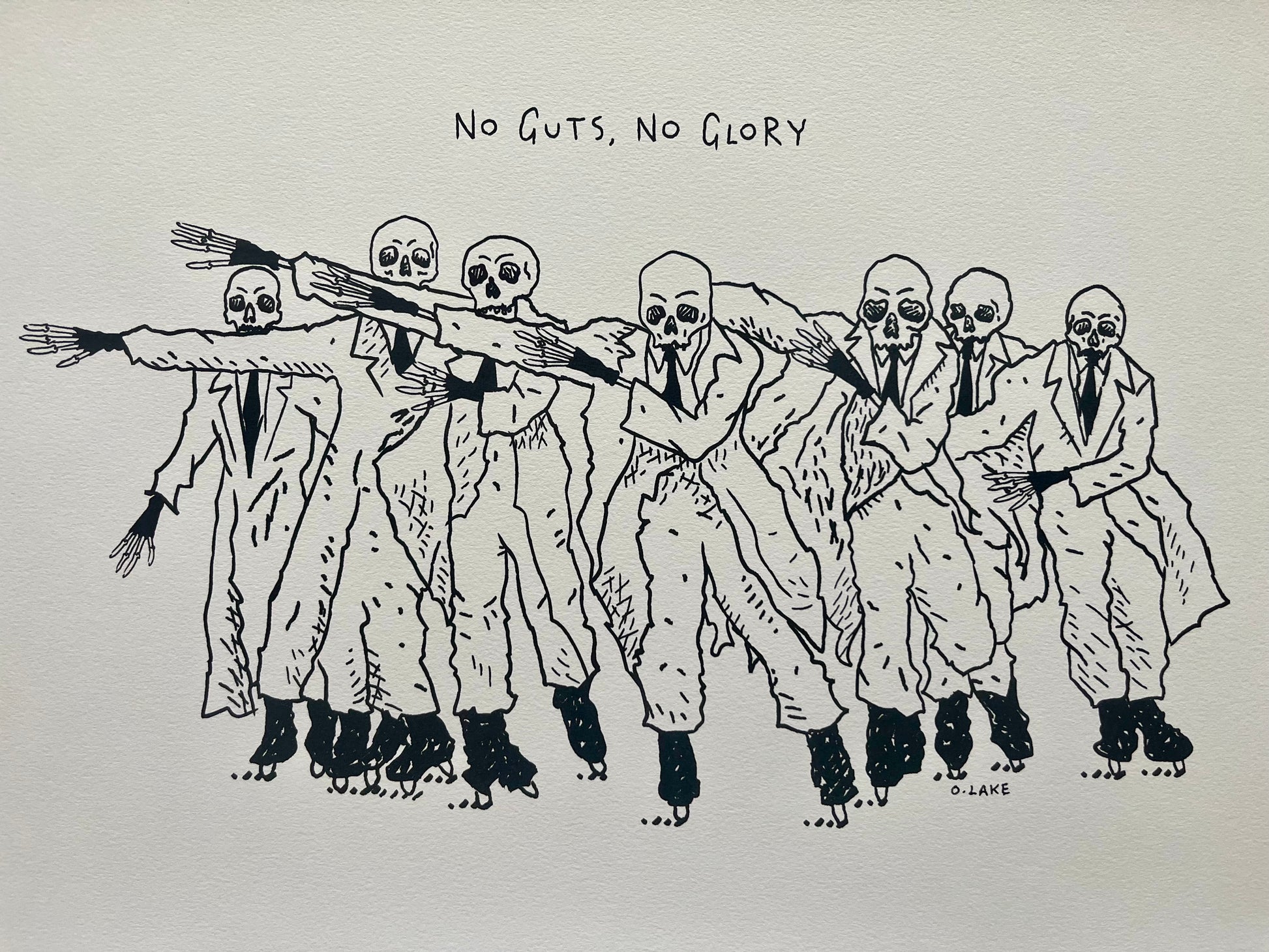 No Guts, No Glory - limited edition print - A3