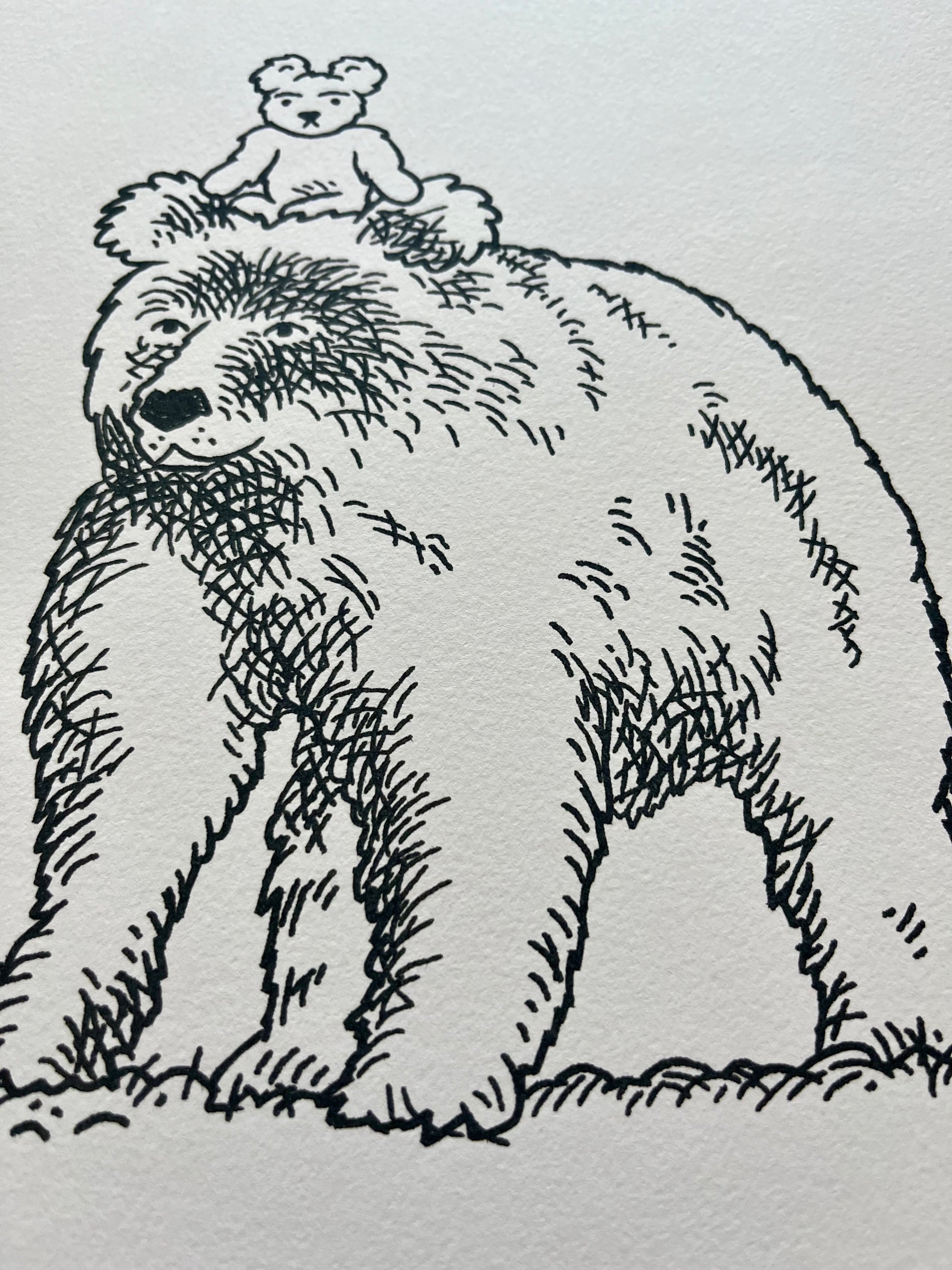 Teddy and the Bear - limited edition print - A4